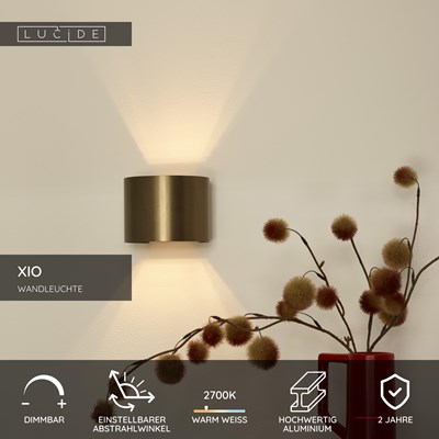 Lucide XIO - Wandleuchte - LED Dim. - G9 - 1x3,5W 2700K - Einstellbarer Abstrahlwinkel - Rostfarbe